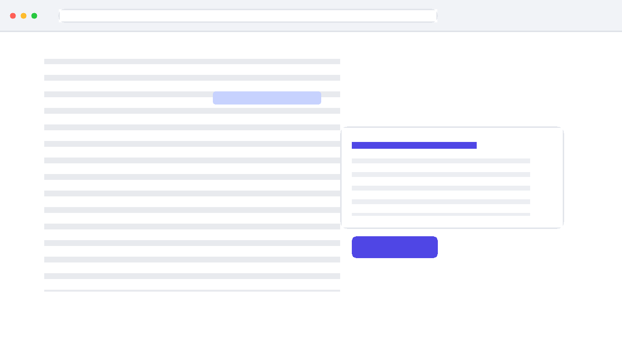 The Word Explainer tooltip showing an explanation for a highlighted word on a webpage